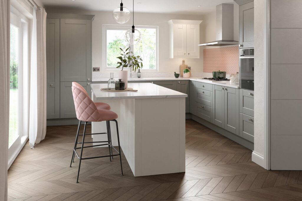 Belsay Woodgrain Kitchen in Dust Grey