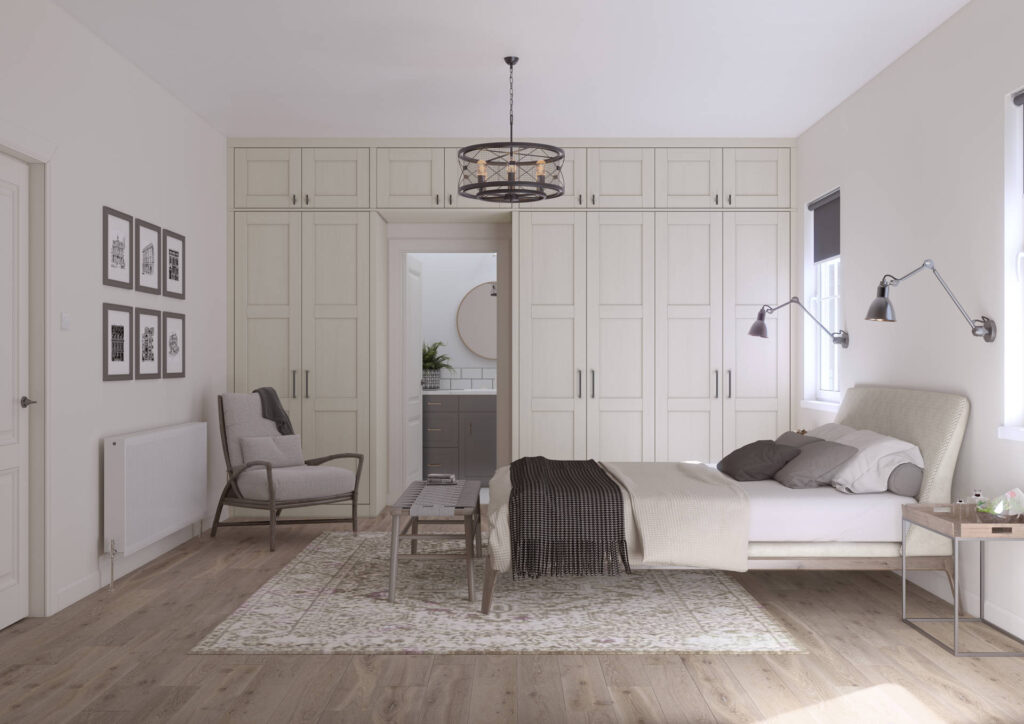 Belsay Woodgrain Bedroom in Dove Grey