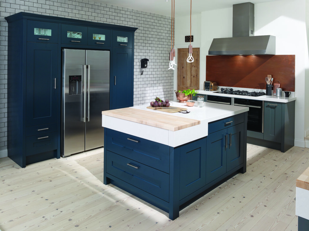 Fitzroy Kitchen in Hartforth Blue, Partridge Grey and Slate