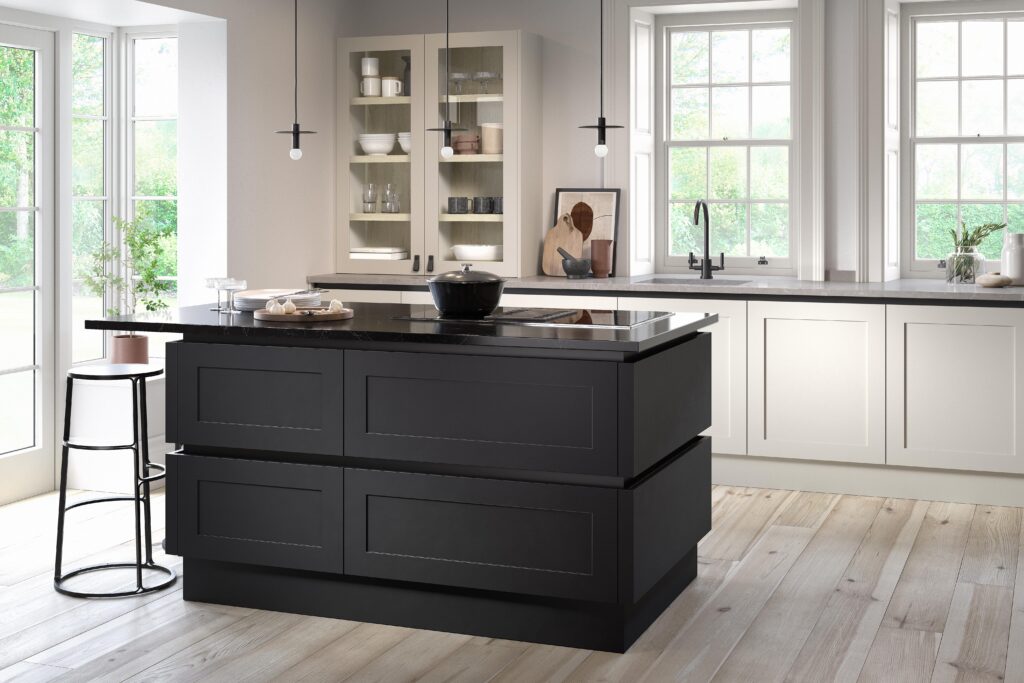Hunton Kitchen in Charcoal and Dove Grey,