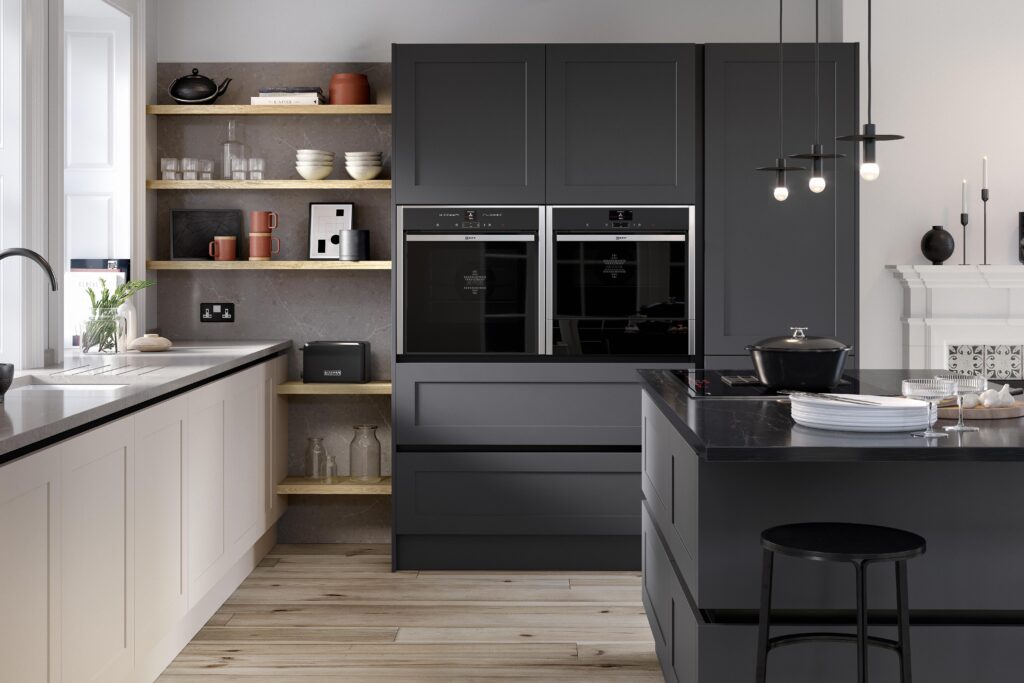 Hunton Kitchen in Charcoal and Dove Grey,
