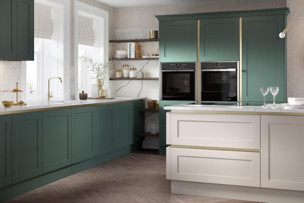 Hunton Kitchen in Copse Green and Cashmere