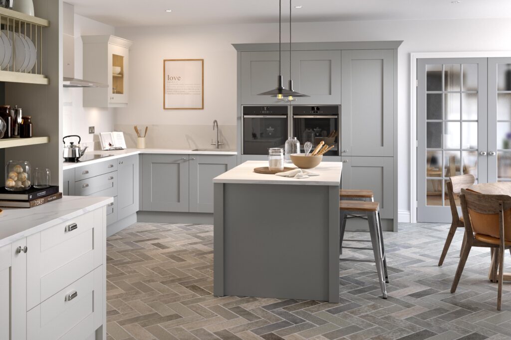 Milbourne Kitchen in Dust Grey and Dove Grey
