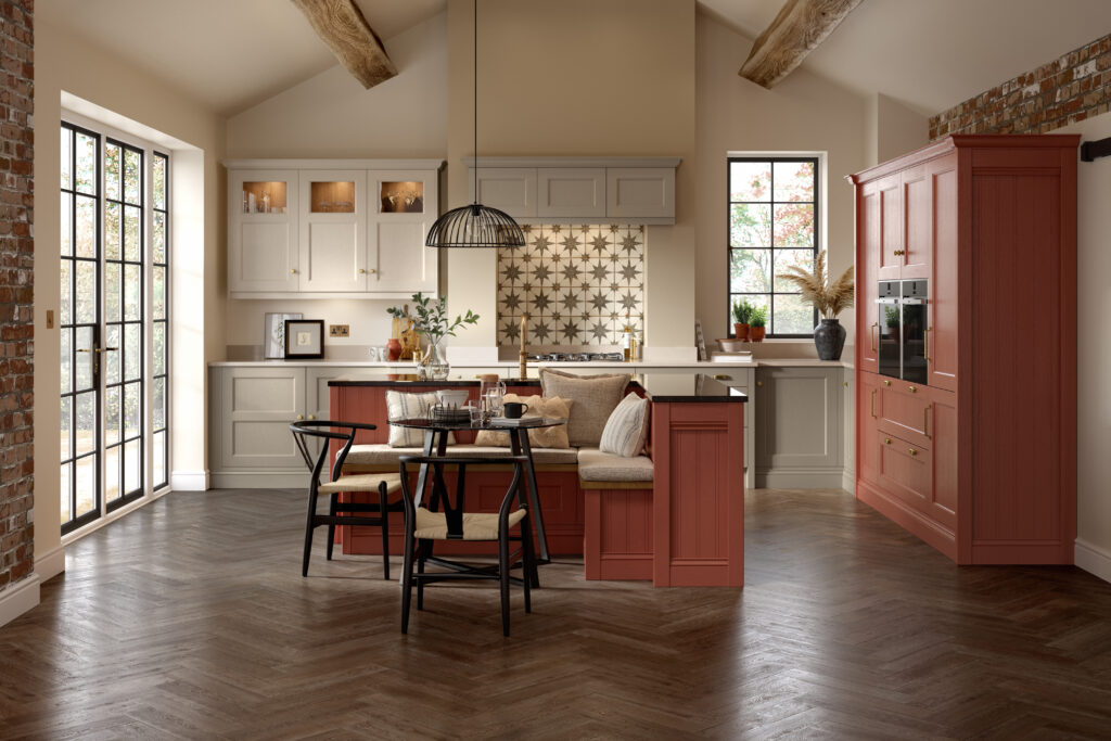 Mornington Beaded Kitchen in Pimento, Stone and Porcelain