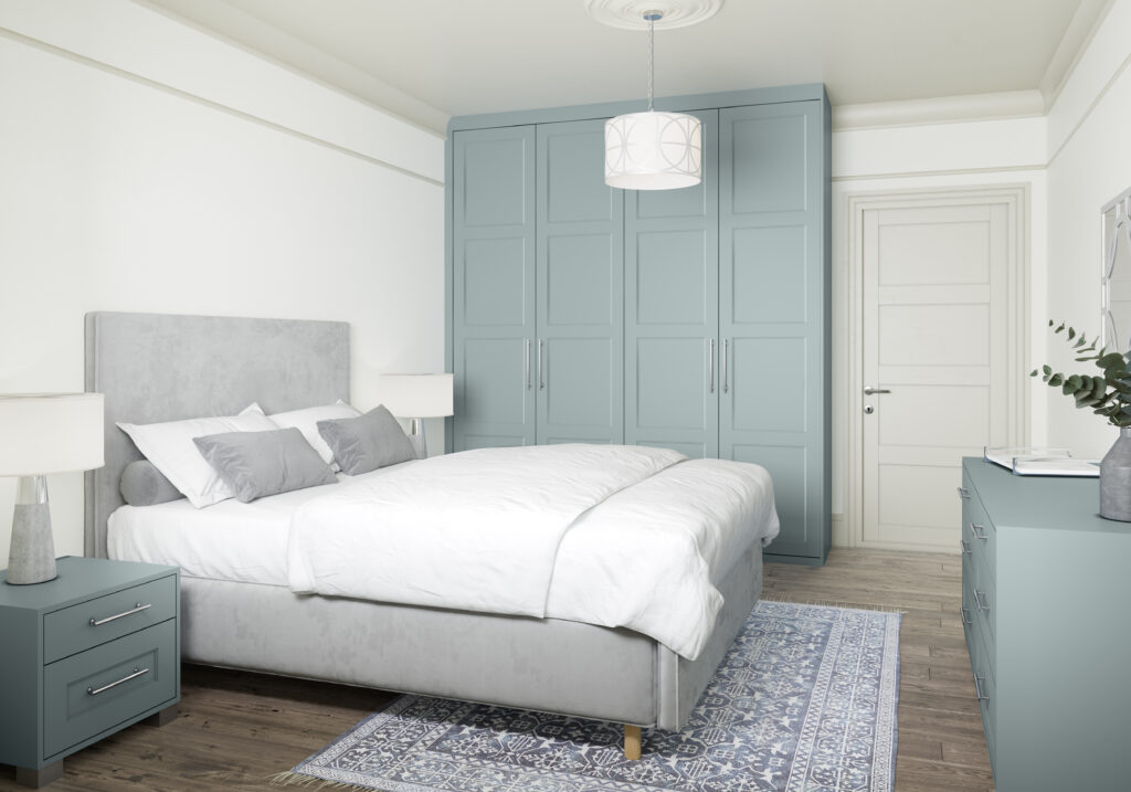 Stanhope Classic Bedroom in Elsdon Matt Blue Canvas